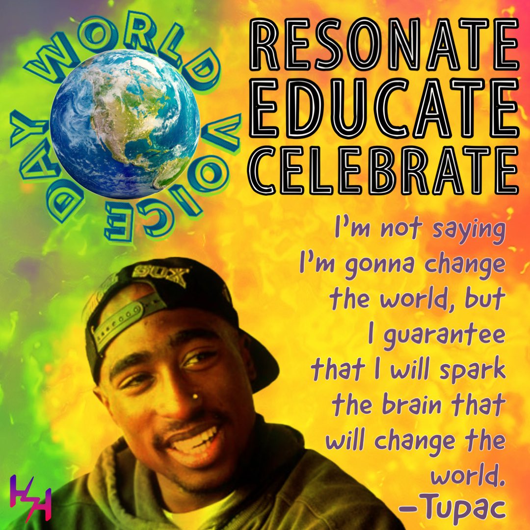 🌎 World Voice Day 🌍

“I’m not saying I’m gonna change the world, but I guarantee that I will spark the brain that will change the world.” -Tupac Shakur 

🪦 R.I.P. (June 16, 1971 – September 13, 1996)

“The origins of World Voice Day trace back to the Brazilian Society of