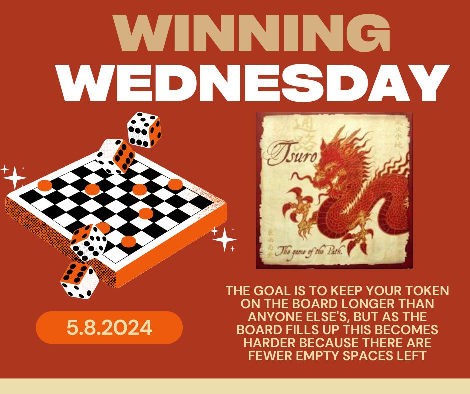 UIResHallLib's tweet photo. Navigate the twists and turns of Tsuro! 🎲 Keep your token on the board longer than anyone else's in this strategic board game. But beware, as the board fills up, the challenge intensifies! Grab your friends and join the fun at our library today. #BoardGame #RHL #MoreThanLibrary https://t.co/zzcNlUXwFF