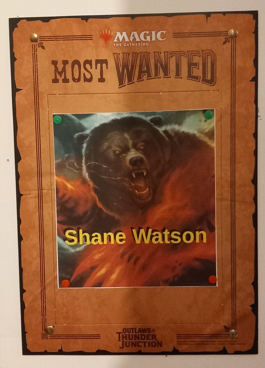 Some great games played tonight at Standard Showdown. It was a really close event. Congratulations to our winner, and now 'Most Wanted'