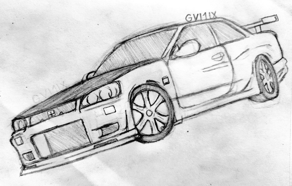 'Nissan Skyline GT-R 34 doodle'