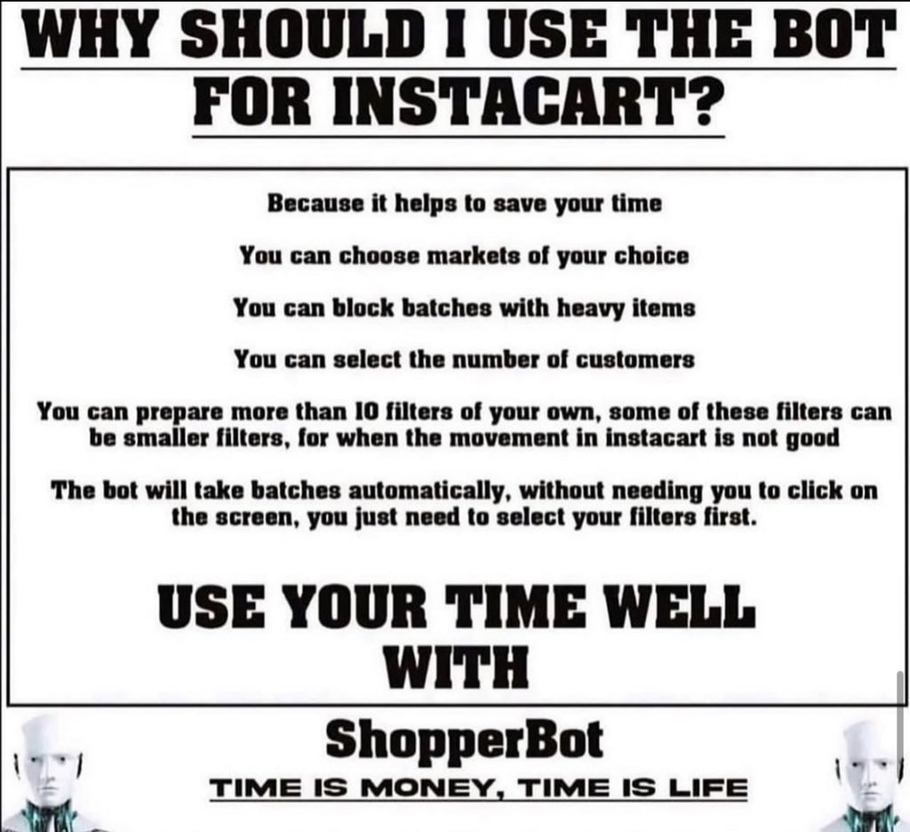 New Auto clicker-bot for instacart.
My auto clicker is easy to download #instacart
#instacartbot #instacartbots #instacartbatches
#instacartshopper #Instacartreactivation
#instacartcustomerservice
#instacartdeactivation #instacartdeactivated
#instacarthelp #instacartsupport