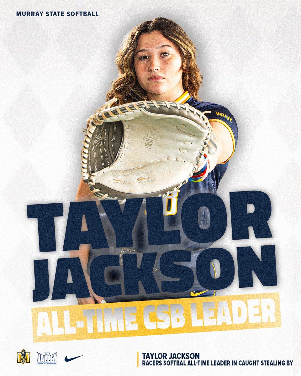 Our 𝘾𝘼𝙏𝘾𝙃𝙀𝙍! 💫 With her last out against Belmont, @tayjack18 is now the Racers' All-Time Leader in Caught-Stealing-By! #GoRacers🏇
