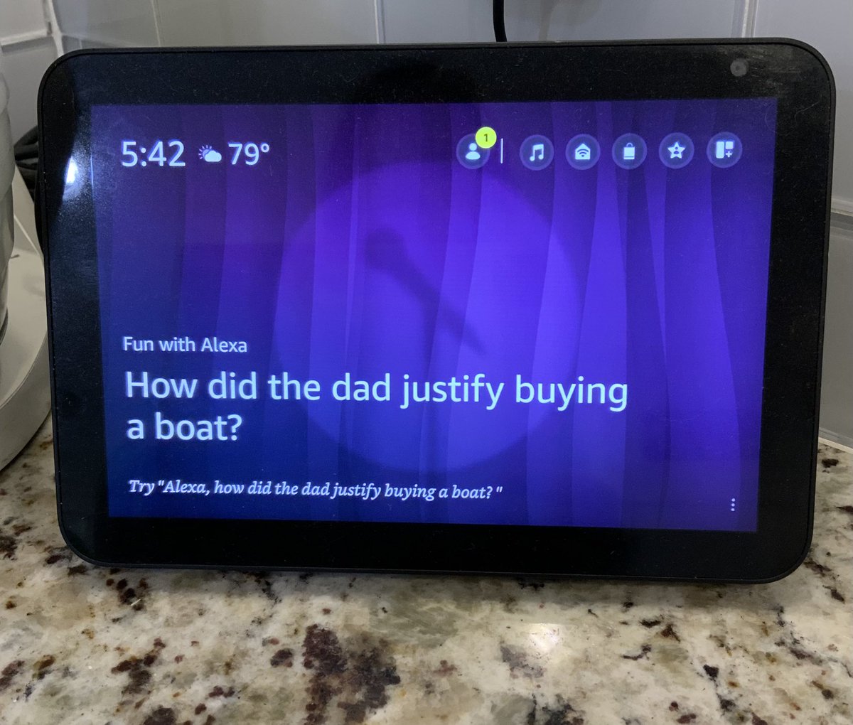 Fill in the politically incorrect punchline: Dad doesn’t have to “justify” buying a boat.