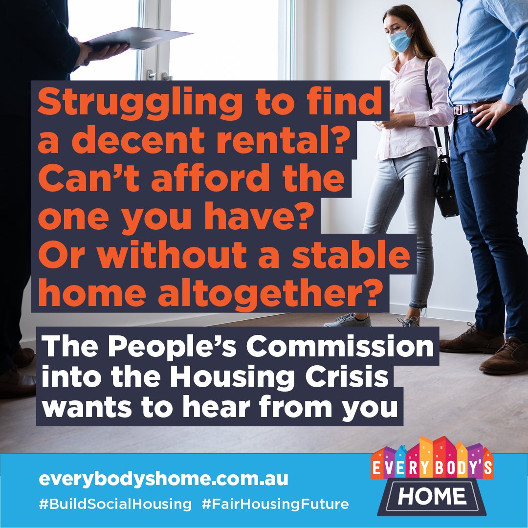 New figures show the average Australian has to spend a third of their income to cover the median rent. For low-income earners, they have to spend half. This is unaffordable, unfair, & must change. Be part of the solution. Share your story today: everybodyshome.com.au/peoples-commis…