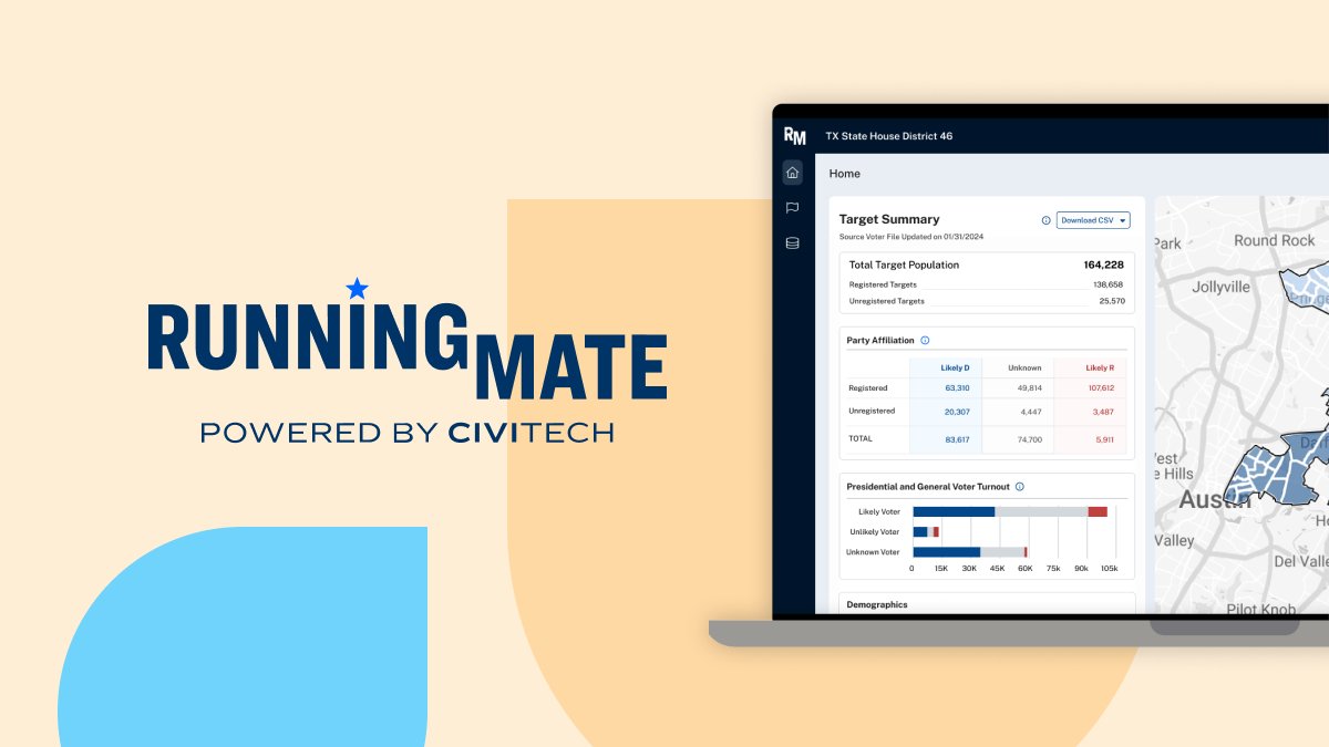 We are excited to announce our NEW campaign management platform RunningMate is LIVE! 🥳 RunningMate allows you to break down your voter outreach into small, achievable goals and tackle your win number one step at a time.👏 Learn more here: hubs.li/Q02t4Q1s0