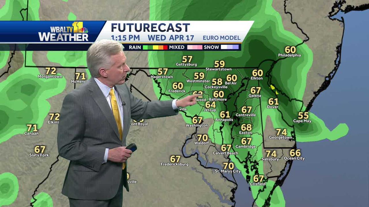 Chief Meteorologist Tom Tasselmyer says you could see some rain pop up Wednesday but it shouldn’t be a complete washout. wbal.com/baltimore-mary…