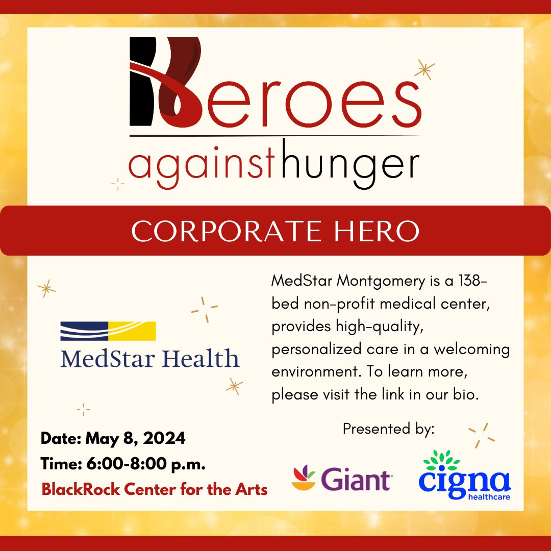 Our Heroes Against Hunger Awards is coming up May 8th! Swipe through to learn more about our heroes of 2024! ✨🦸‍♀️🏆 Join us at the Black Rock Center for the Arts. 🎟️ Tickets are available! Purchase now to snag the early bird pricing.🐥 bit.ly/4aXmqts