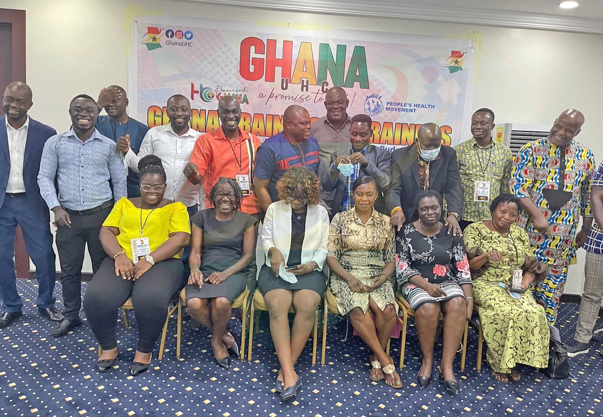 UHCGhana's tweet photo. Highlights of the second session of UHC Ghana Training of Trainers in August 2021, which focused on Ghana's UHC Roadmap, reviewed the National Health Insurance Scheme and its packages, and examined the Right to Health in Ghana with participants from the first session

#UHCGhana https://t.co/zGAyJY4RIm