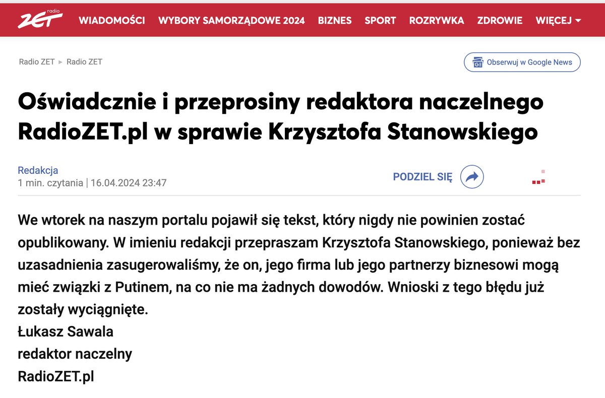 Krzysztof Stanowski tweet media