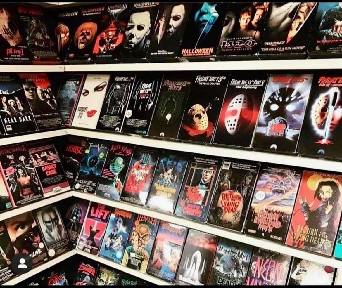 Who else spent alot of time in the horror section at the video stores? I surely did. #HorrorFan #HorrorCollector