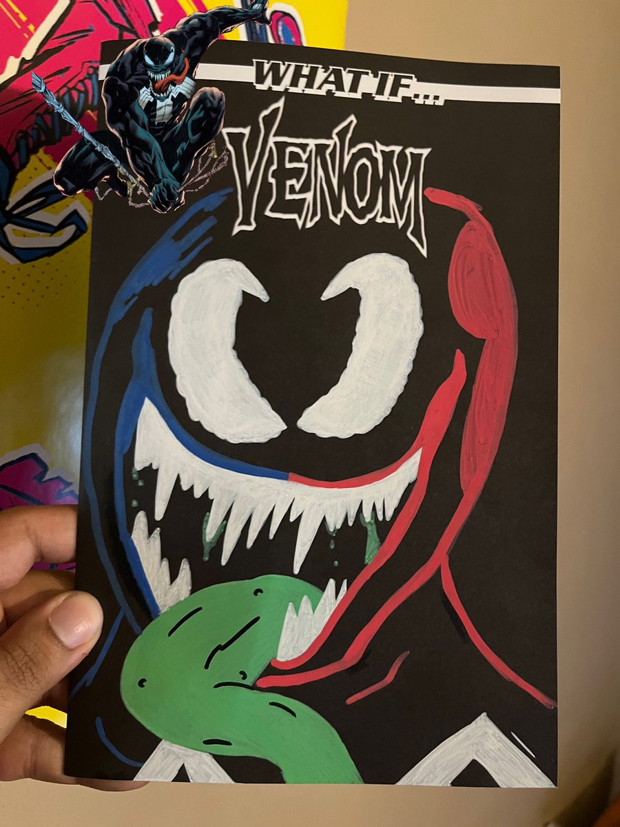 LeftEyeofLoki's tweet photo. Just putting some art out there, first time using oil markers. #MarvelComics #Deadpool #DeadpoolAndWolverine #venom #whatif https://t.co/Myc0vn5sPV