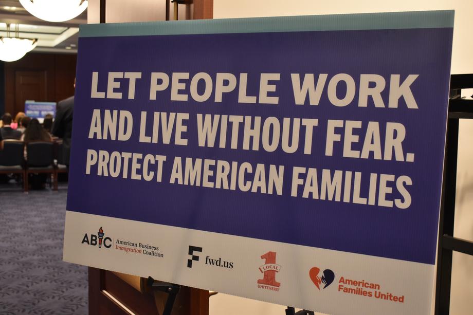 SenatorDurbin's tweet photo. It was an honor to join community, business, and labor advocates to discuss the tax contributions of undocumented spouses of U.S. citizens.

President Biden should use his administrative authority to grant work permits to these individuals. https://t.co/lFRvycuAok