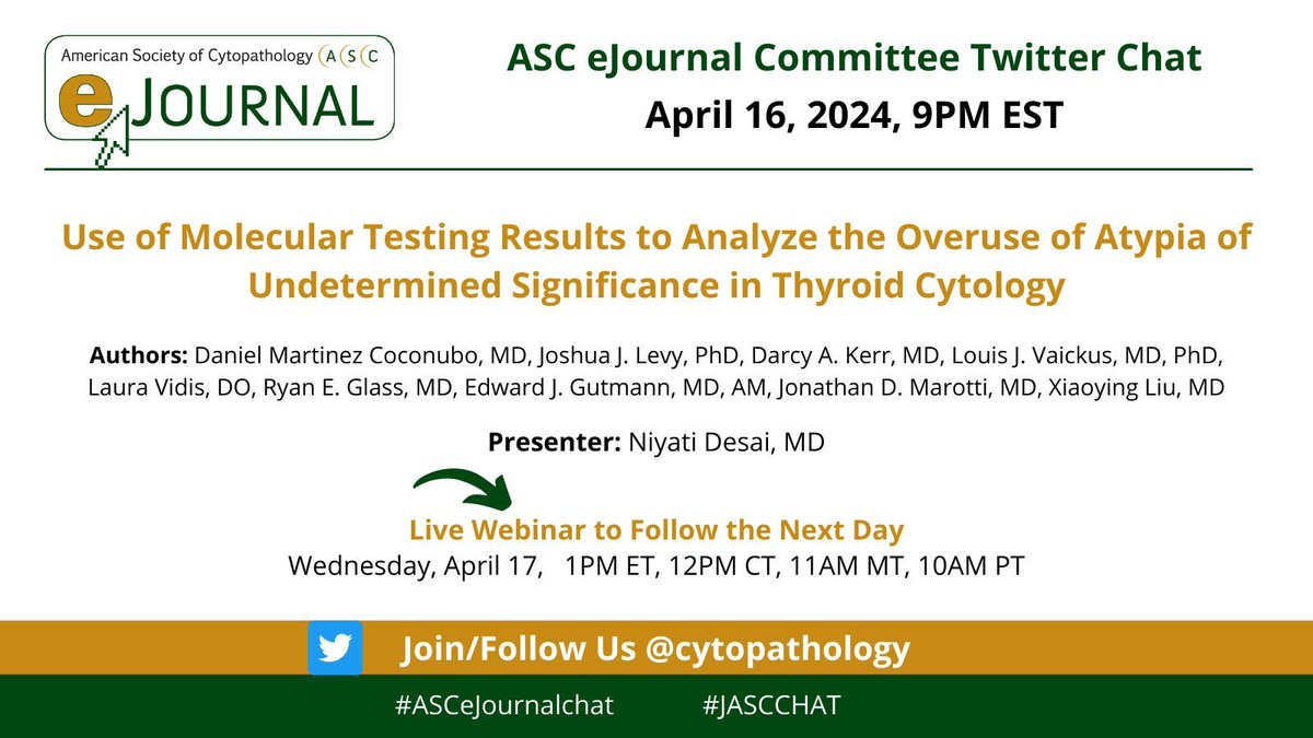Join us for the ejournal live Twitter chat tonight at 9 pm ET, followed by a live webinar tomorrow, April 17 at 1 pm ET. Register for the free webinar - buff.ly/3wpWJ6a