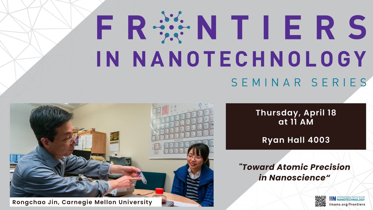 We look forward to seeing everyone on Thursday at 11am for our next Frontiers seminar, featuring Rongchao Jin from Carnegie Mellon University. Please note that the location has changed and will now be in Ryan Hall, room 4003 (not in Pancoe as previously stated).