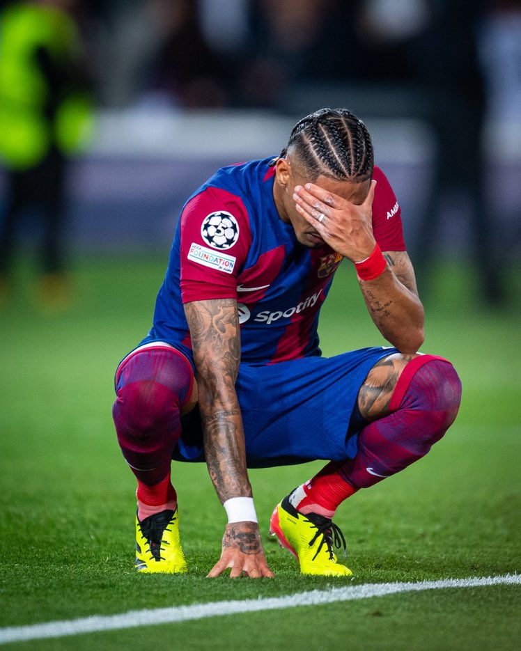 ManagingBarca's tweet photo. You have to feel for Raphinha 😥

He gave his all 💔 https://t.co/E5nLqcI3YY