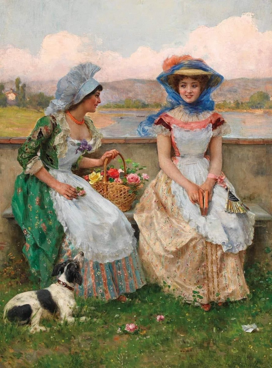 Federico Andreotti (Italian, 1847–1930)
Gossip
oil on canvas
68 x 51 cm
Dorotheum, Vienna