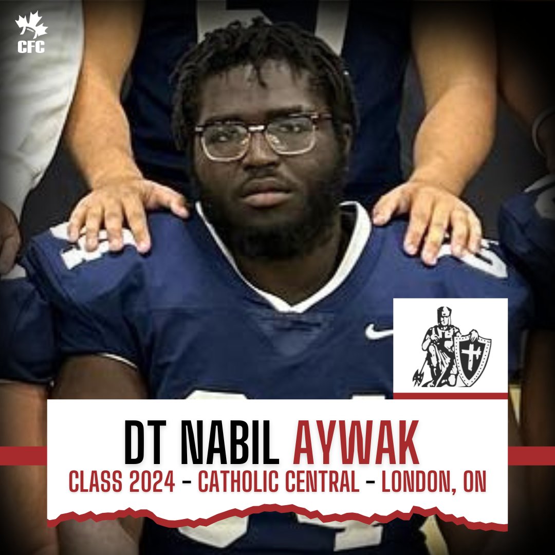 OFFSEASON UPDATE 🏈

👤 DT <a href="/nabilaywak/">Nabeal Aywak</a>  
🎓 Class 2024
🏫 Catholic Central
📍 London, ON

"As far as my offseason training goes, I've been lifting weights, doing plyometrics, and hitting the field to run routes, fix footwork, and to perfect my pass rush moves."

READ MORE ➡️