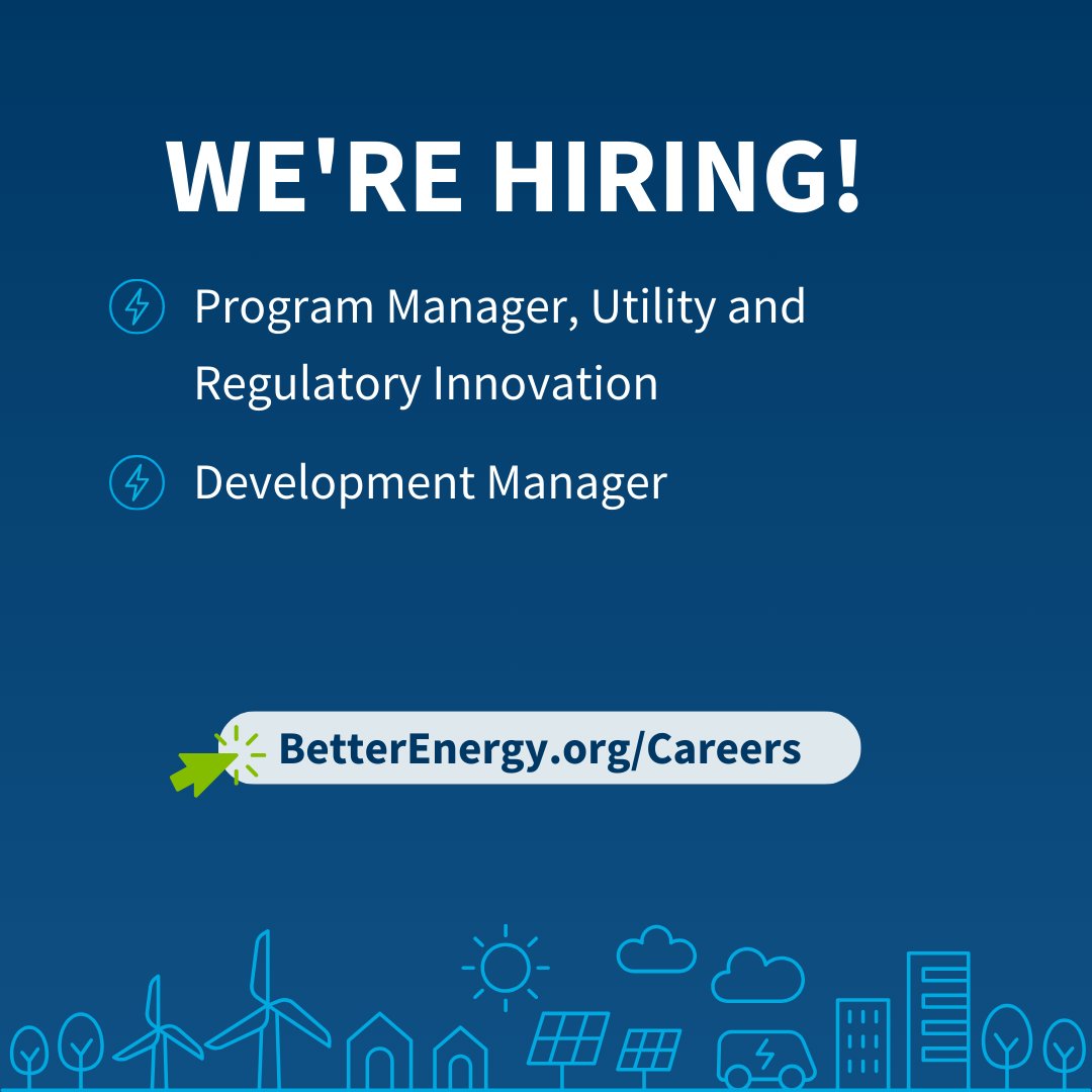 Come work with us—visit betterenergy.org/careers to submit your application today! #EnergyJobs #ClimateJobs #NowHiring