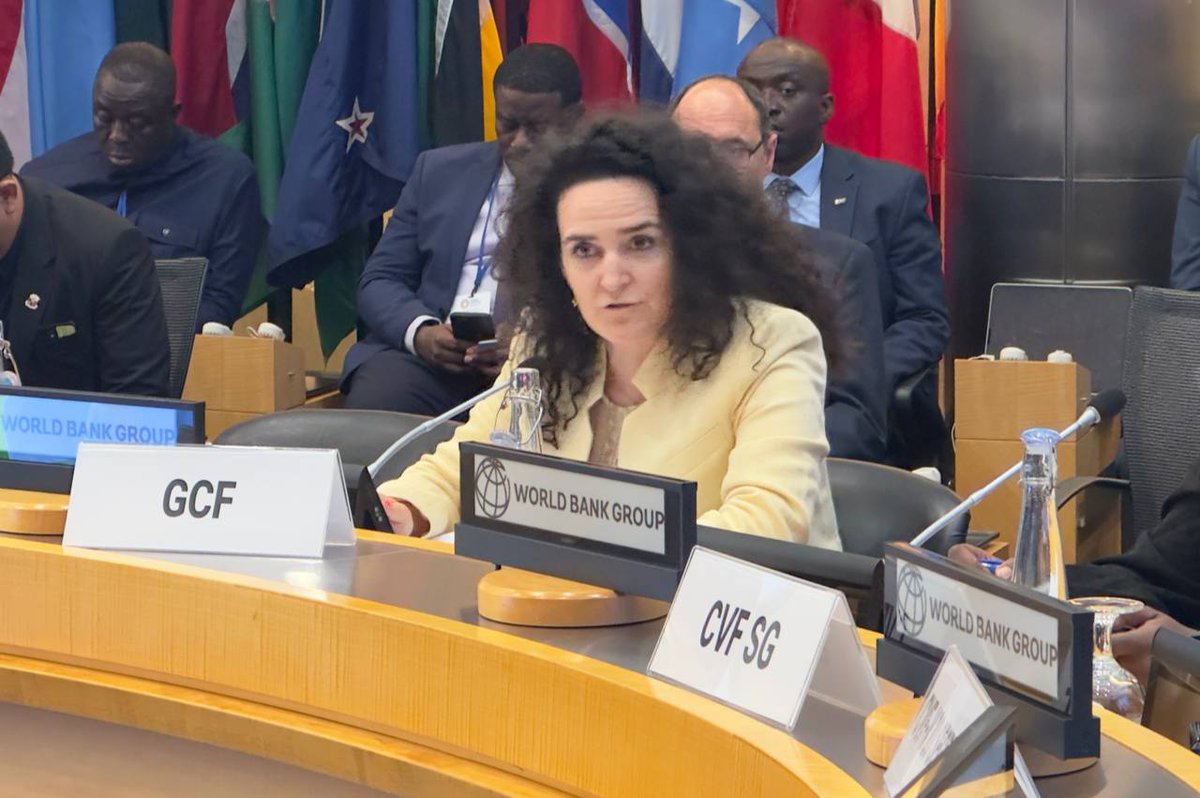 @IMFNews @WorldBank Ms. Mafalda Duarte, Executive Director of @theGCF: Supporting the most vulnerable countries and communities is our top priority, including the mobilization of private sector investments not just for mitigation but also for adaptation purposes. #WBmeetings #IMFmeetings