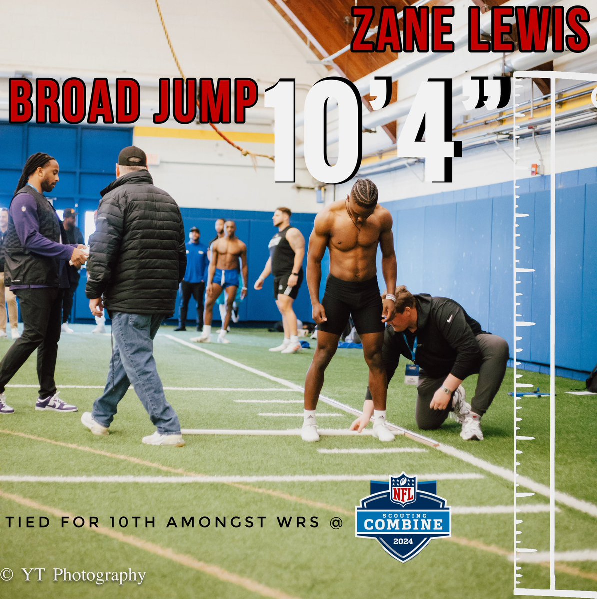 Thats_inZane's tweet photo. With the draft approaching. I wanted to share some of my number from my pro day and where I would’ve ranked. Also, I am so blessed to be in this position, from being a 2x walk on to an NFL prospect. “If got a dream, you gotta protect it”. @NFL @CFL @TheUFL #NFLDraft2024 ✝️🙏🏿 https://t.co/F0JKaCdU44
