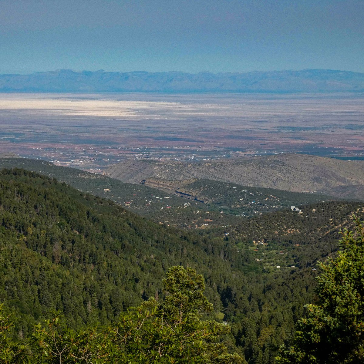 Overlooking the Tularosa Basin from Haynes overlook on the Sunspot Byway in the Sacramento Mountains. Heading back that way soon. Hoping to catch some spring flowers on the way there or on the way back. #NewMexico #roadtrip #travel #scenic #VisitAlamogordo #nature #landscape