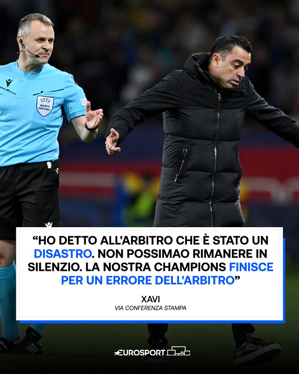 Xavi senza freni contro l'arbitro 😡

#BarcellonaPSG #ChampionsLeague