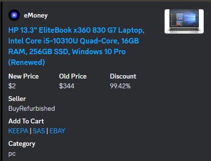 eMoney_HQ's tweet photo. $2 HP LAPTOPS 👀😱

OUR SCANNER JUST GOT THIS CRAZY DEAL!

This won’t last long

RT+LIKE ❤️ For the info!! https://t.co/XvIHZuEylv