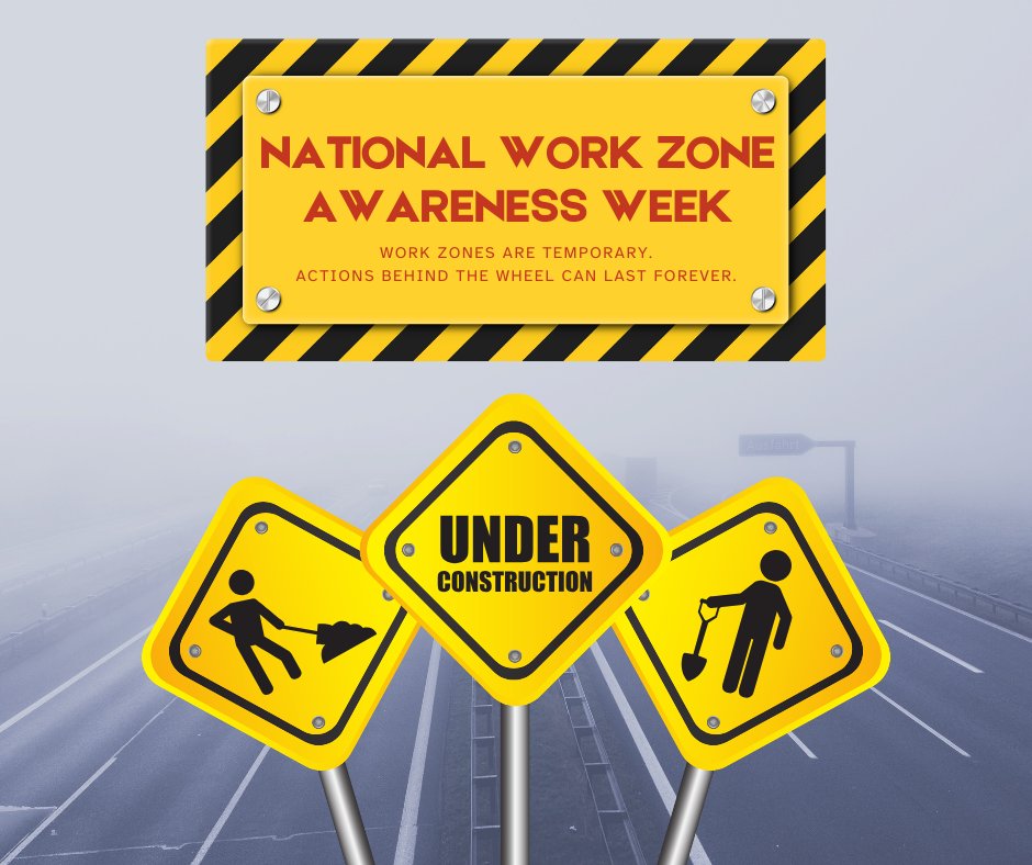 Work Zone Awareness Week is here! This week promotes the safety of construction workers. In 2023, there were over 7000 work zone crashes in Michigan, resulting in 20 fatalities. 'Work zones are temporary. Actions behind the wheel can last forever.' #NWZAW