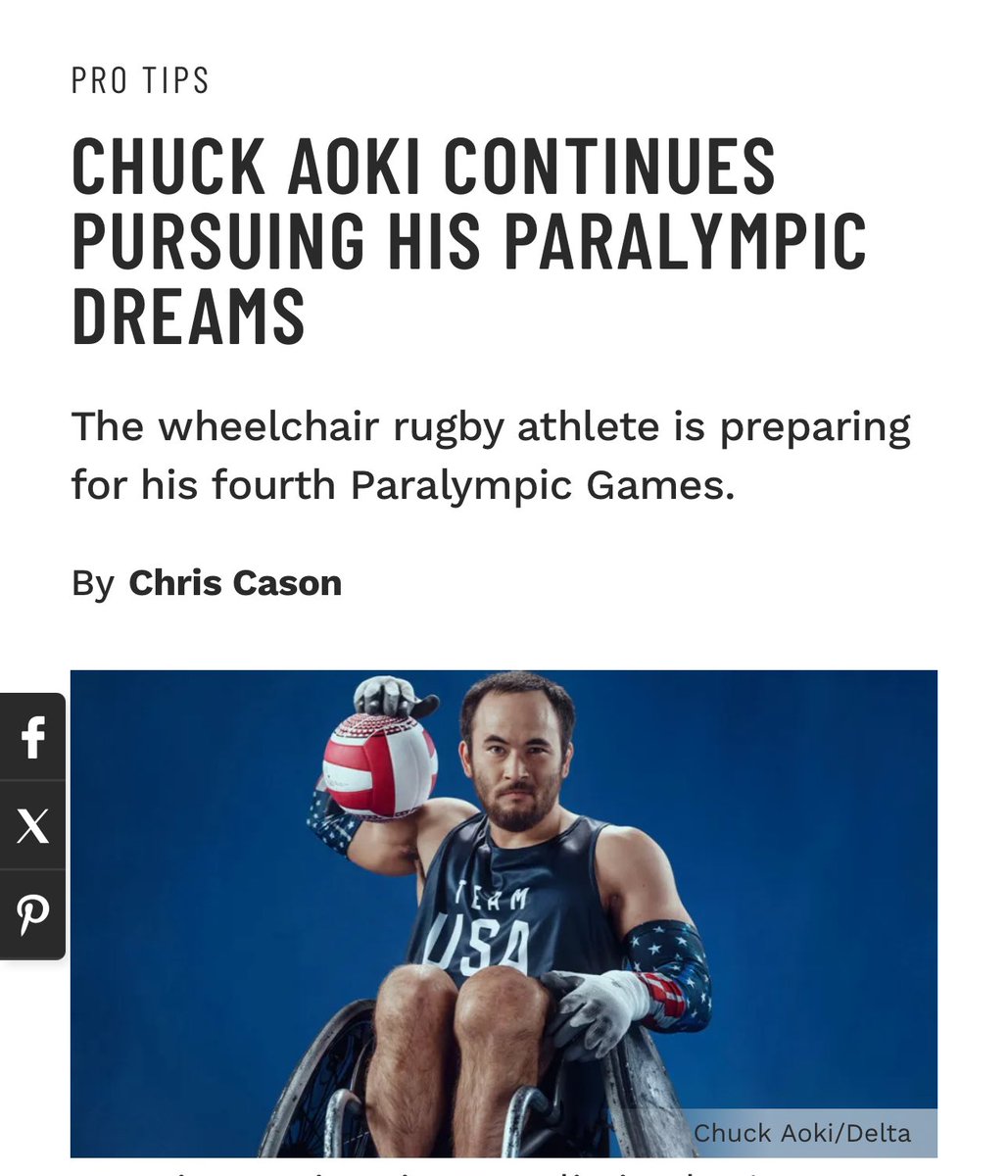 CHUCK AOKI CONTINUES PURSUING HIS PARALYMPIC DREAMS The wheelchair rugby athlete is preparing for his fourth Paralympic Games. By Chris Cason Read Article: muscleandfitness.com #ExpertTips #FitnessTips #Inspiration #Interview #Interviews #Motivation #OlympicAthlete