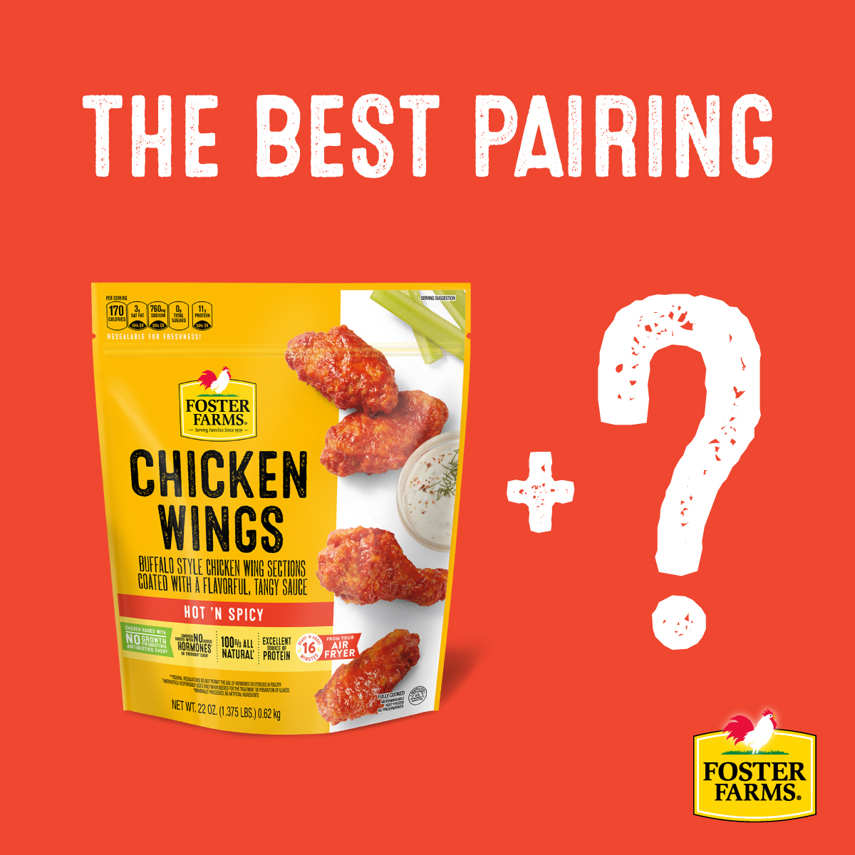 Let us know in the comments below! #fosterfarms #thebestpairing #bestpairing #pairing #bestcombo #chicken #wings #chickenwings #hotnspicy
