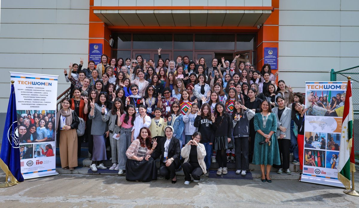 On Day 3, the TechWomen delegation to Tajikistan was welcomed by students from Contofield International School, where we hosted an engaging morning of empowering talks and hands-on STEM learning activities. #TWTajikistan @ECAatState @iieglobal @USEmbDushanbe @StateDept