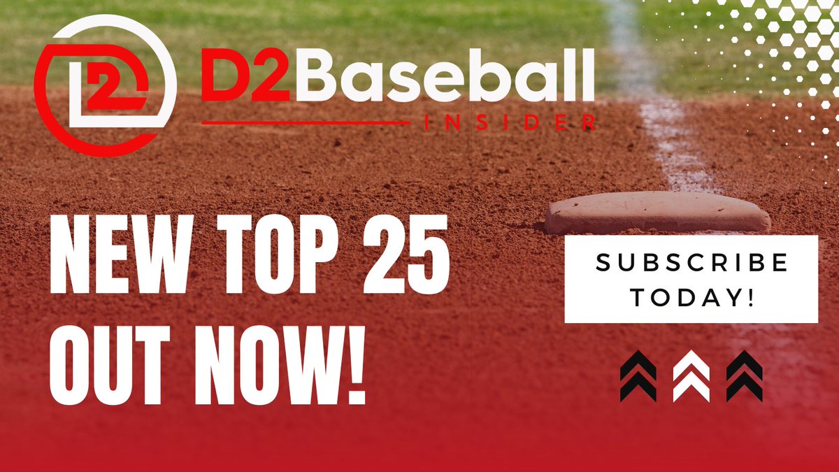 🚨 TUESDAY! TUESDAY! 🚨BRINGS US A BRAND NEW TOP 25! SEE THE ENTIRE POLL HERE: d2insider.com/rankings NO CHANGES IN THE TOP 5, BUT A BIG JUMP FOR @BartonBaseball INTO THE TOP 10! Hear from HC @Keith7Gorman In Tomorrow's Edition of D2 Baseball Insider Magazine! 1⃣TAMPA…