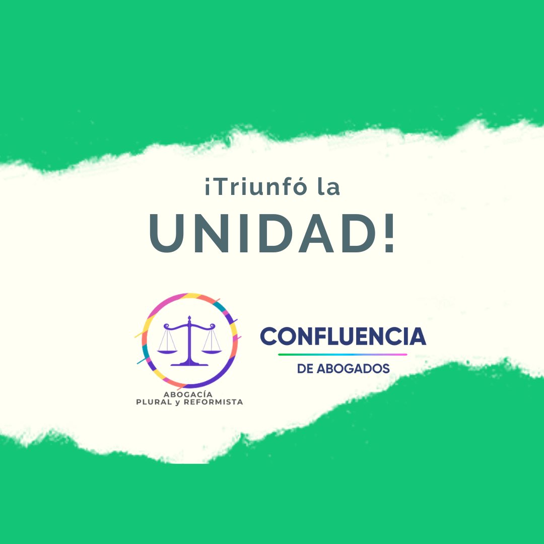 ¡Gran triunfo de Unidad! Los abogados seguimos el camino de un Colegio abierto, moderno y al servicio de la profesión 💪🏼