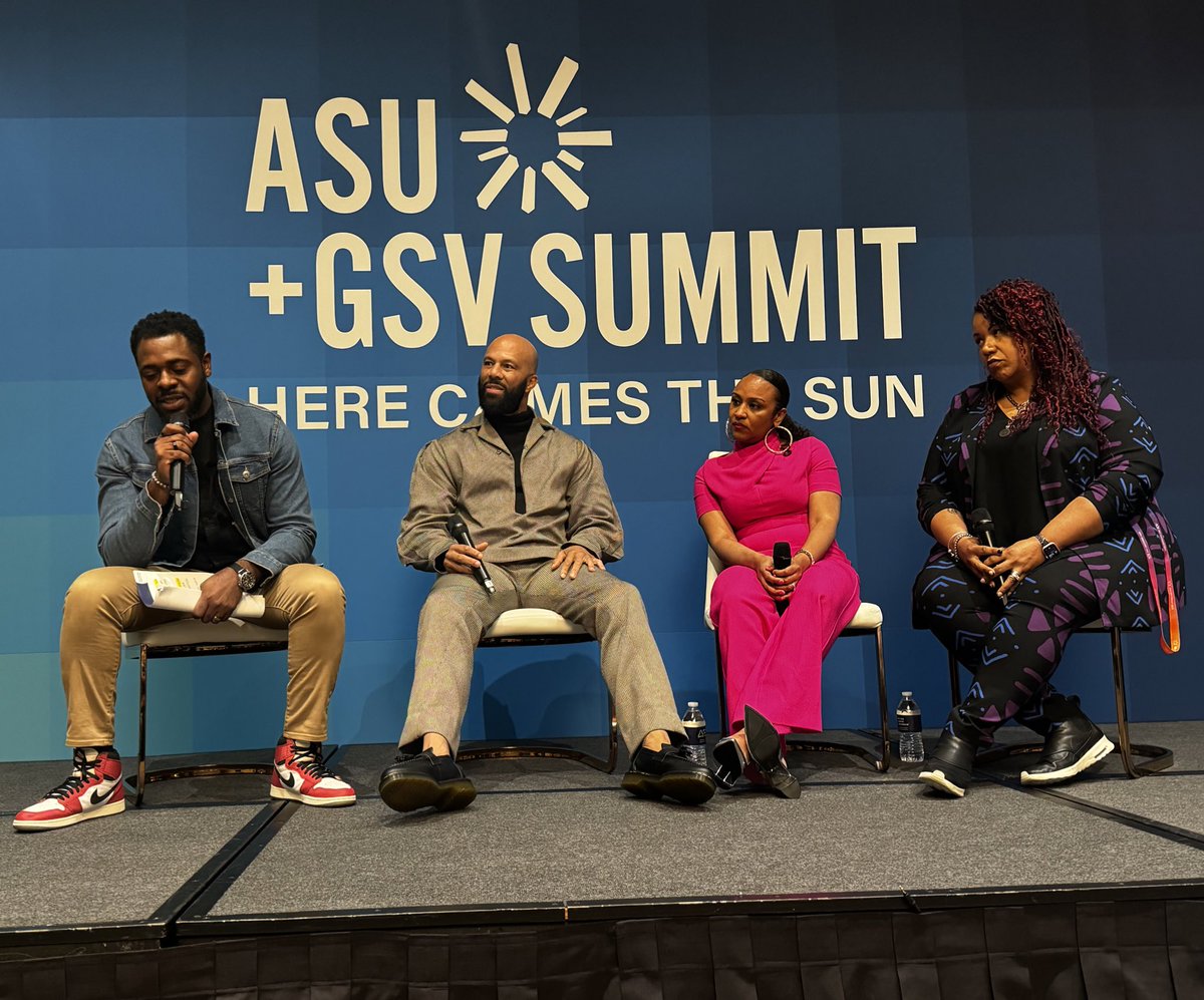 Byron Sanders, @bigthought joined by Kara May, @ArtInMotionChi; @GholdyM, @thisisUIC; & Grammy + Academy Award-winning artist @Common for a discussion on engaging opportunity + justice-involved youth in dreaming big & planning for their futures! #asugsvsummit #IAmFreeToDream
