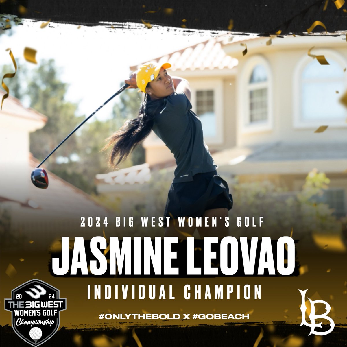 𝘽𝘼𝘾𝙆 - 𝙏𝙊 - 𝘽𝘼𝘾𝙆 🏆⛳️ Jasmine Leovao of @LBSUWGolf shoots an overall 4-under (212) to repeat as the Big West Women's Golf Individual Champion! #OnlyTheBold x #GoBeach