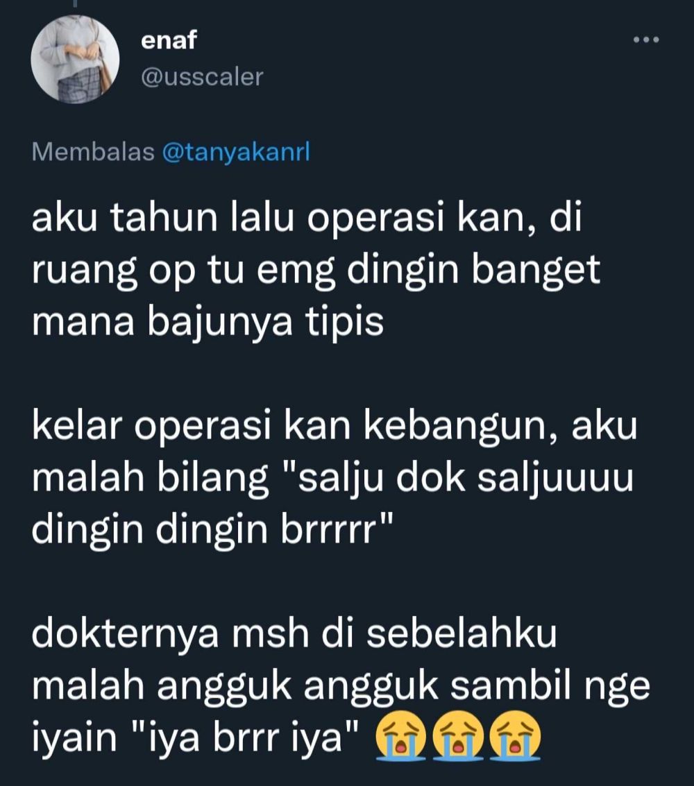 faradistyy's tweet photo. KUMPULAN CERITA ABIS OPERASI NETIZEN
CAPE KETAWAA😭

_sebuahutas https://t.co/w66zIfATje