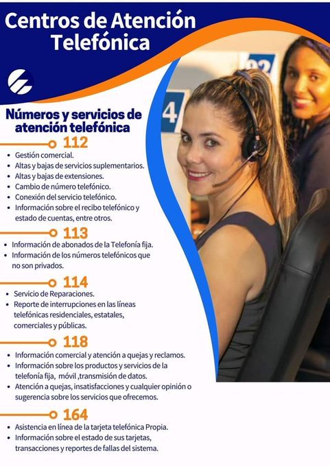 🤔 Sabes cual son los números #️⃣ de Atención 👩‍💻📞 Telefónica ☎️❓❓
#EtecsaTeAcompaña 💯
#JuntosPor Mayabeque 🫶🇨🇺
👇
