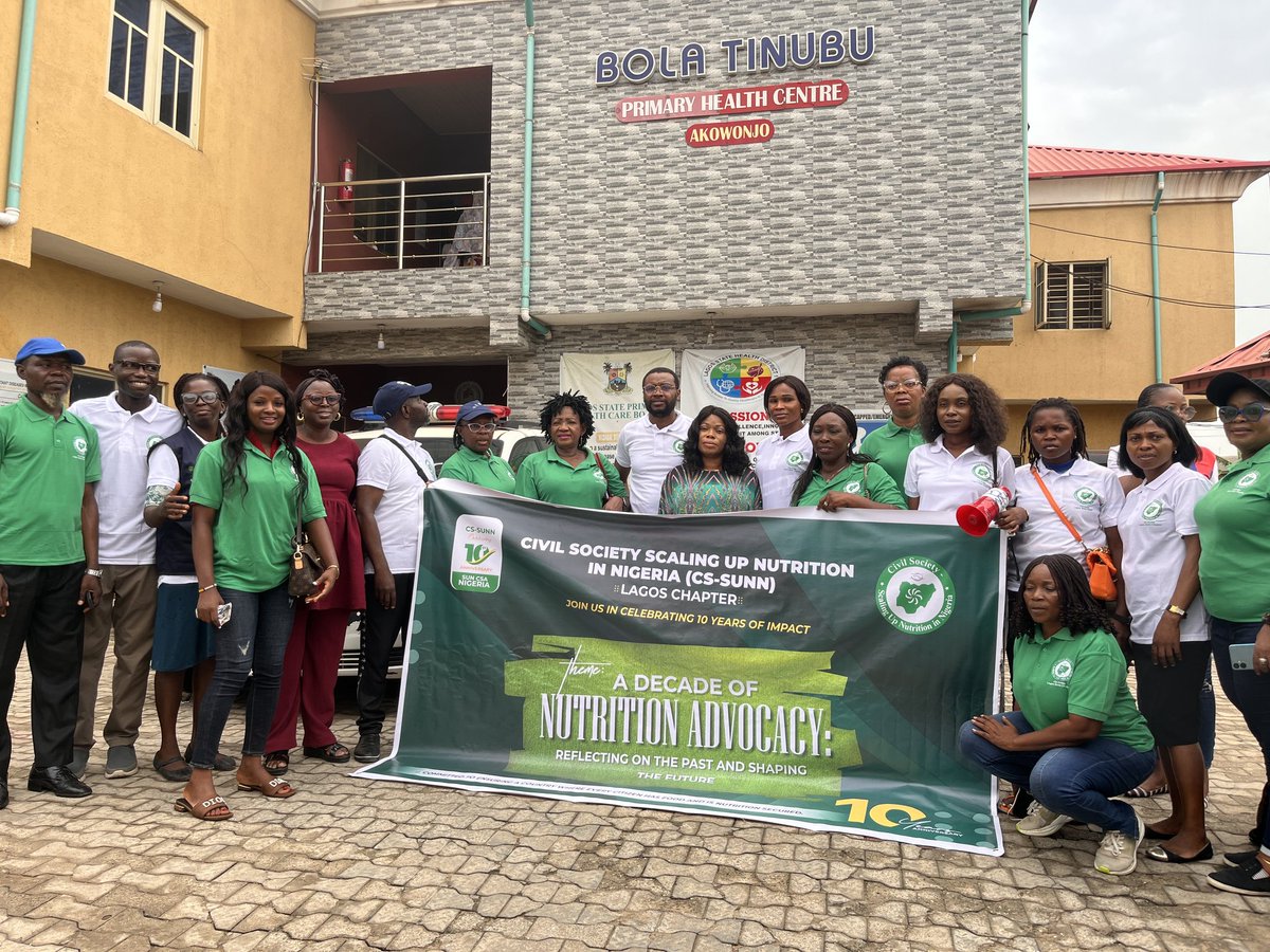 After the Food Demonstration and Nutrition Education... we got set for our Nutrition walk with CS-SUNN members, Alimosho MOH &amp; Team, and Representative from SCFN...... CS-SUNN@10 #cssunnat10 <a href="/CS_SUNN/">SUN CSA-Nigeria</a>