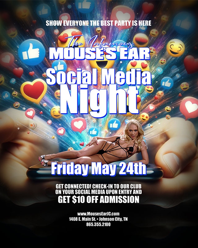 Content Creators & #followers! 
You are invited to join us on May 24th at The Mouse's Ear - Johnson City. CHECK IN when you get here for $10 off admission! 

.
.
.
#networking #content #influencer #mousesear #johnsoncity #tricity #tricities #socialmedia #follow #l4l #checkin