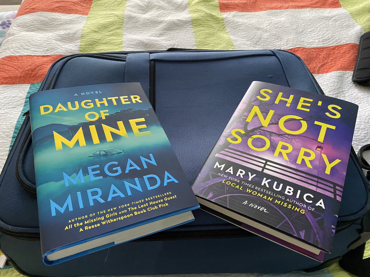 Couldn’t decide on a thriller so I’ve got both for my upcoming trip from Florida to Maine. 📚@MeganLMiranda @MaryKubica