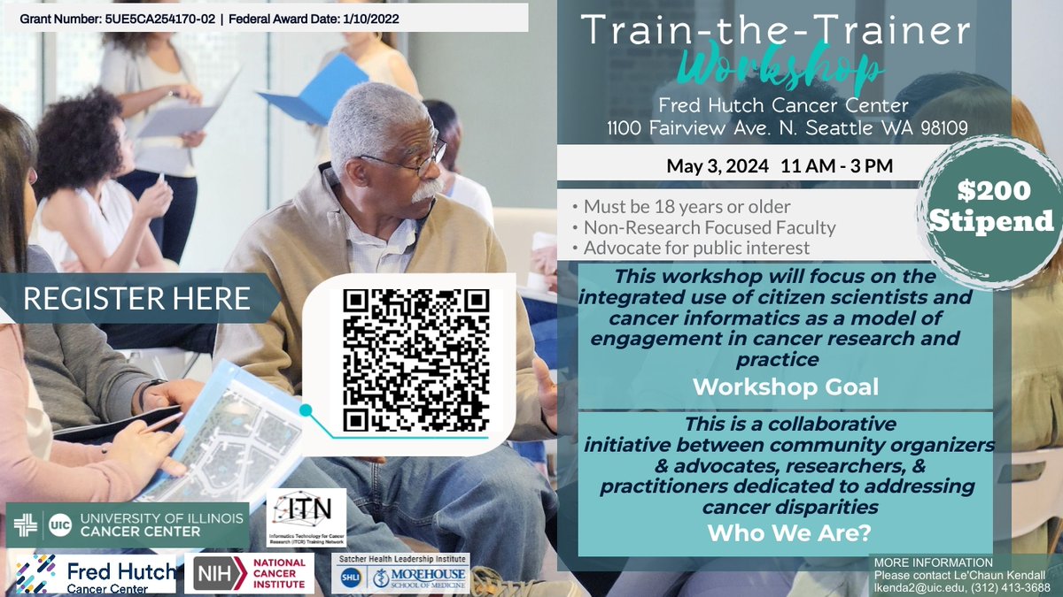 These events bring people together from different backgrounds to discuss how cancer research is done, helping train community members on how to engage &amp; advocate in discussions &amp; what to consider to ensure that the research is ethical &amp; in their best interest.