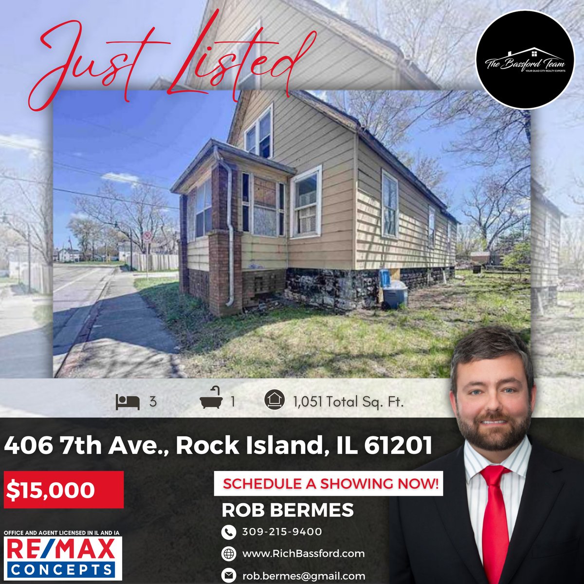 This 3-bed, 1-bath fixer-upper in Rock Island is the blank canvas you've been waiting for!
..
🔗👉🏻👉🏻👉🏻 richbassford.com/property-searc…
..
#quadcitiesillinois #quadcitiesrealtor  #quadcitieshomesforsale #qcproperties #RockIslandhomesforsale #remaxconcepts #thebassfordteam #richbassford