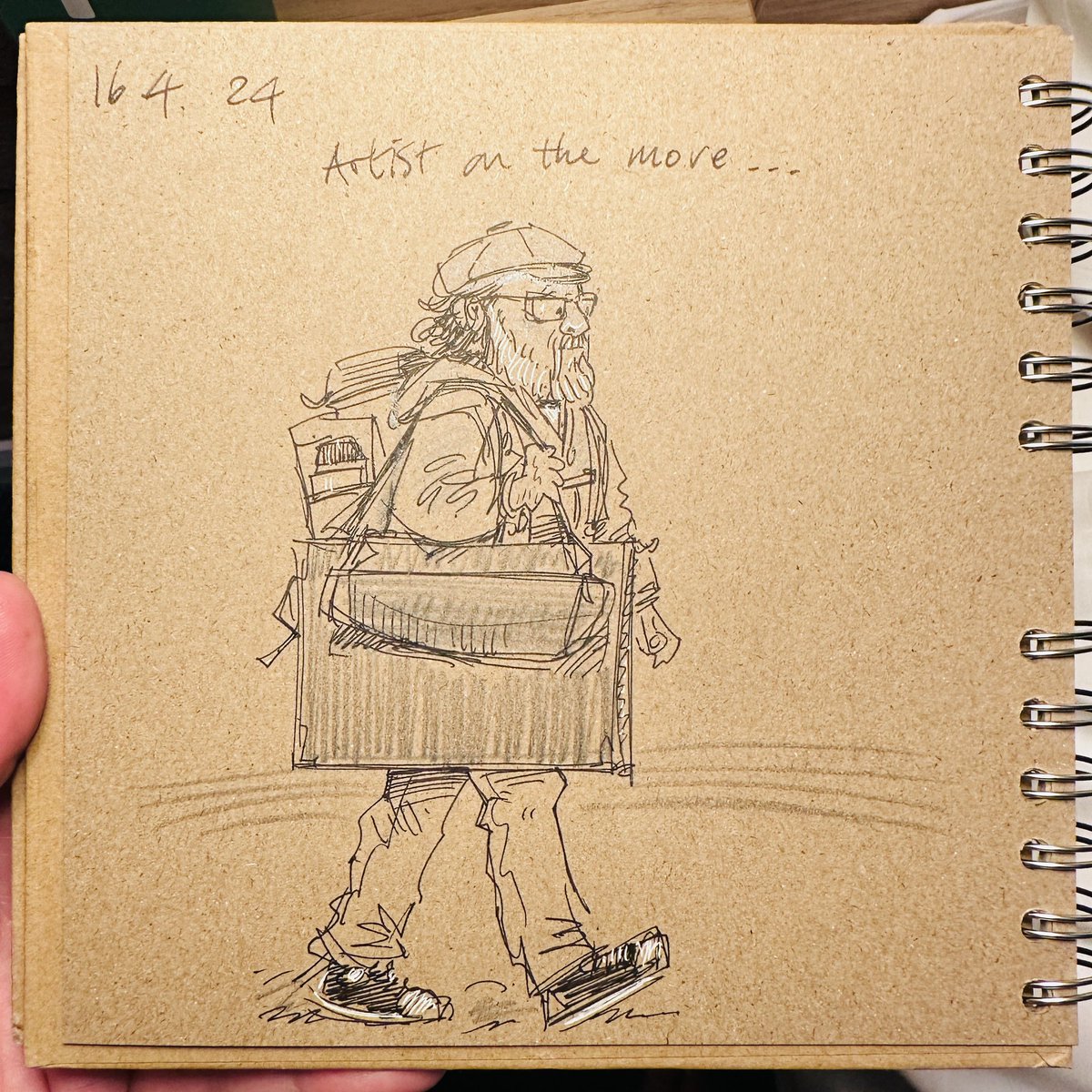 Metal field easle with carry bag - game changer!!! Off to run a workshop tomorrow with some of my favourite people… it’s times like this I feel so privileged that art is the basis of pretty much everything I do. Very lucky guy. #doodleaday #artistlife
