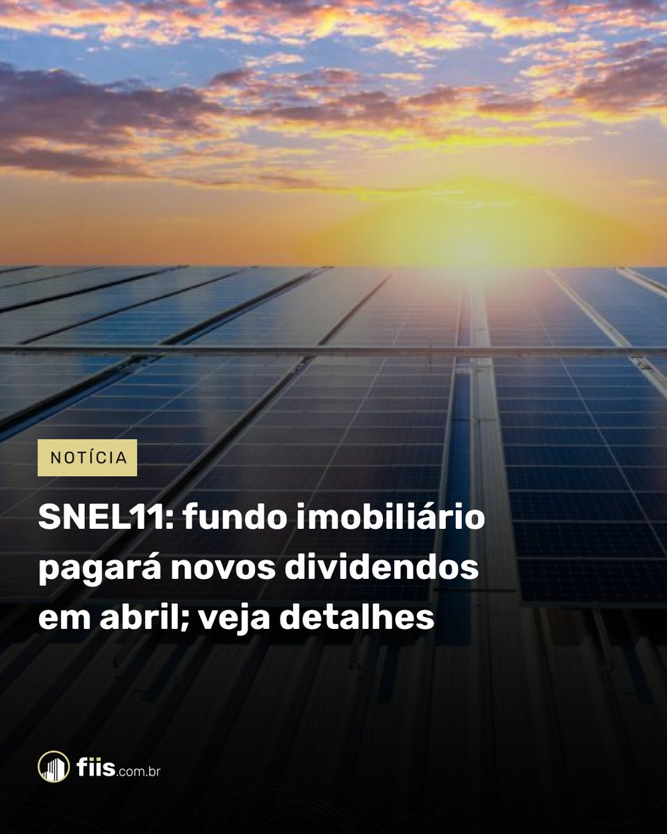 FIIsbr's tweet photo. O fundo imobiliário SNEL11 divulgou ao mercado informações sobre os rendimentos auferidos no mês de março.

Veja o valor por cota em: https://t.co/39hZHqZUAw https://t.co/dwev8MwcpZ