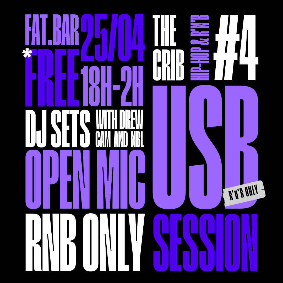 wlcometothecrib's tweet photo. We BACK 
USB Session
Open MIC - RNB ONLY
25/04 - Fat Bar 
Venez nombreux 🫡
Y aura aussi des DJ Sets tout mielleux 🫂 https://t.co/noEmDlIBSO