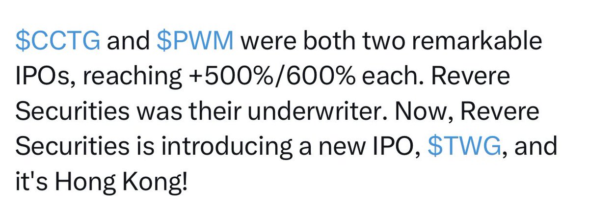 $TWG BIG SQUEEZE SOON⏳🚨

$KAVL $HUBC $SXTC
$PWM $SPCB $PRZO $MNDR
$ETAO $WNW $SWIN
$AEHL $HOLO $VVPR $AUUD $LGVN
$DXYZ $AVTX $PIK $CXAI $BTTR
$GCTS $PTN $TSLA
$MINM $OCEA $DWAC $XXII $BAOS $ENSV $AI $TOP $EGOX
$LYT $CERO $PBM $HKD $UCAR
 $NKGN $RVSN $UK
$ZJYL $DTSS $STI $QQQ