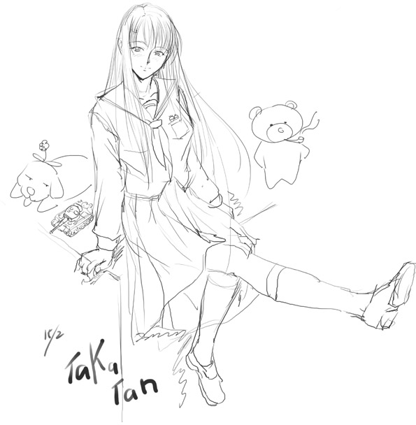 #これを見た人はセーラー服をTLに放流しよう
セーラー服は落書き含めて全部で4枚描いてるらしい。
そんなに描いていないと言えばいないけど現代の服をほとんど描かないのでそう考えると描いている方なのかもしれない?🙄 