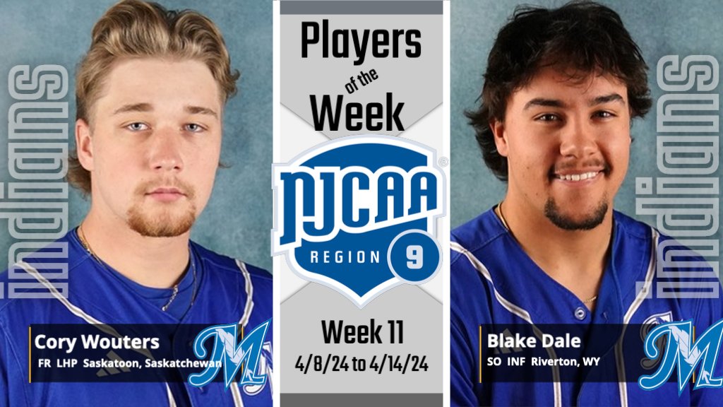 Region 9 Baseball announced the Players of the Week for week 11 – Congratulations to "Pitcher of the Week" Cory Wouters from
<a href="/MCCBaseba11/">McCook CC Baseball</a> 
and "Player of the Week" Blake Dale from
<a href="/MCCBaseba11/">McCook CC Baseball</a> 
- read more at region9athletics.com/general/2023-2…