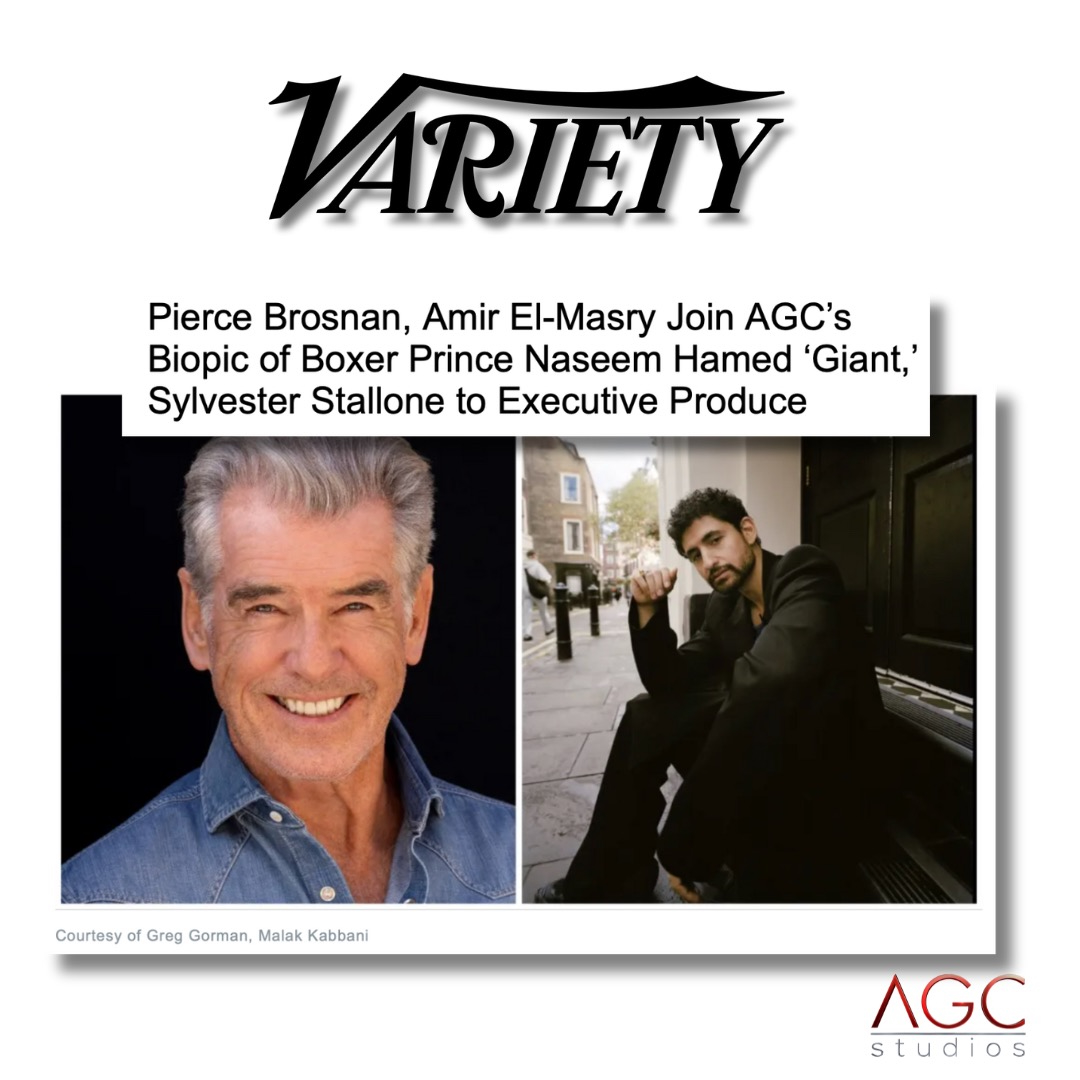 'Giant’ News! Excited to announce Pierce Brosnan will star with Amir El-Masry in our exciting upcoming sports drama GIANT, based on the true-life story of British-Yemeni boxer Prince Naseem “Naz” Hamed. Click here for More details bit.ly/3w1LsZG #AGC #news #giantmovie