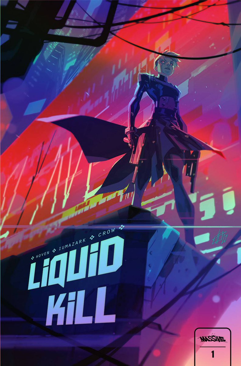 Right now you can preorder some limited Liquid Kill covers. There are FOIL and METAL variants of Toni Infante's brilliant issue 1 cover. I mean, look at that. It's so damn pretty! @toni_infante is one of the best. His art is insane🤘 Tell your comic shop! previewsworld.com/Catalog/APR240…